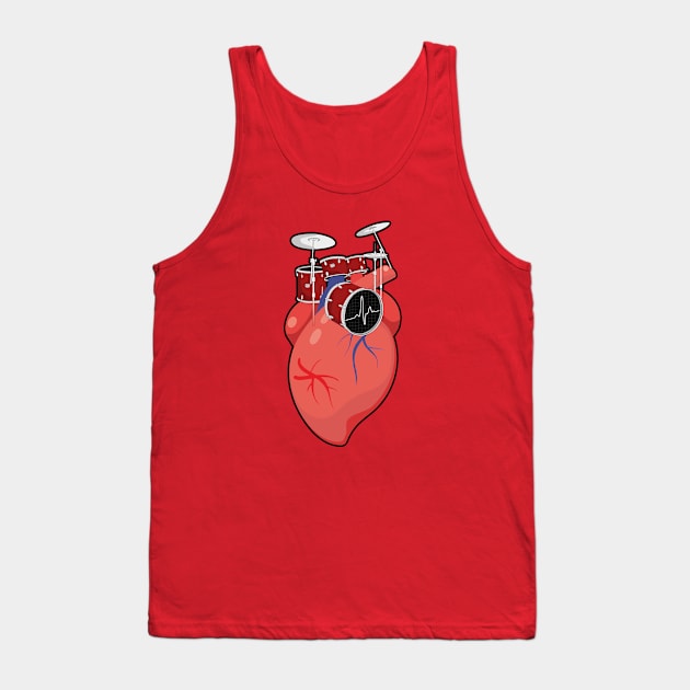 Heart beat, Drum beat Tank Top by BOEC Gear